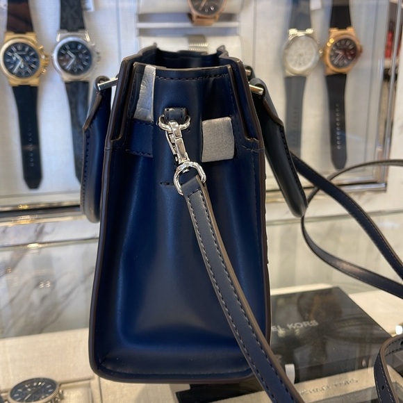 Michael Kors Hamilton Small Satchel Shoulder Crossbody Bag 
Navy Multi 
NWT - Picture 8 of 16